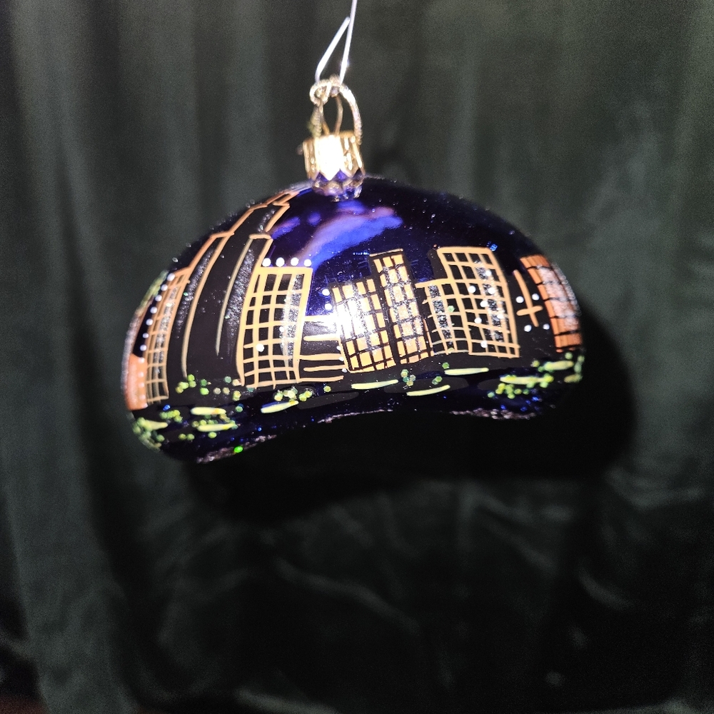 Chicago Bean In Der Nacht Polish Ornament